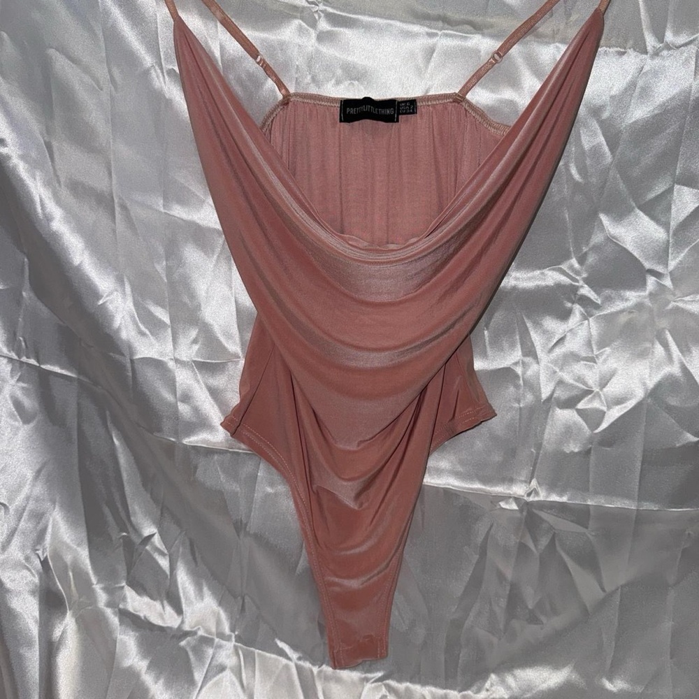 Pink Draped Bodysuit pretty little thing